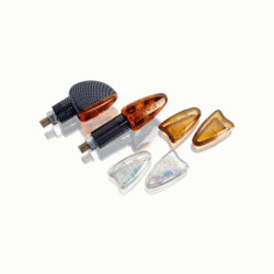 JUEGO INTERMITENTE STAR CORTO CRISTAL AMBAR/FUME/LASER