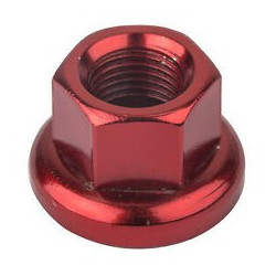 TUERCA EJE TRASERO M-14 ROJO
